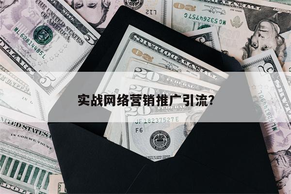 实战网络营销推广引流？