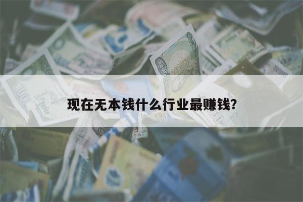 现在无本钱什么行业最赚钱？